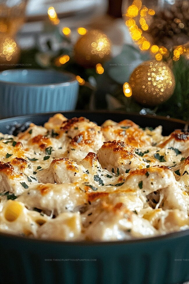 Why Garlic Parmesan Chicken Pasta Bake Is So Irresistible
