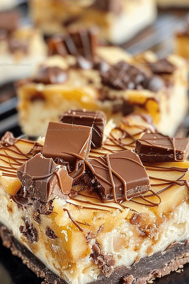 Rolo Cheesecake Bars That Are Decadent