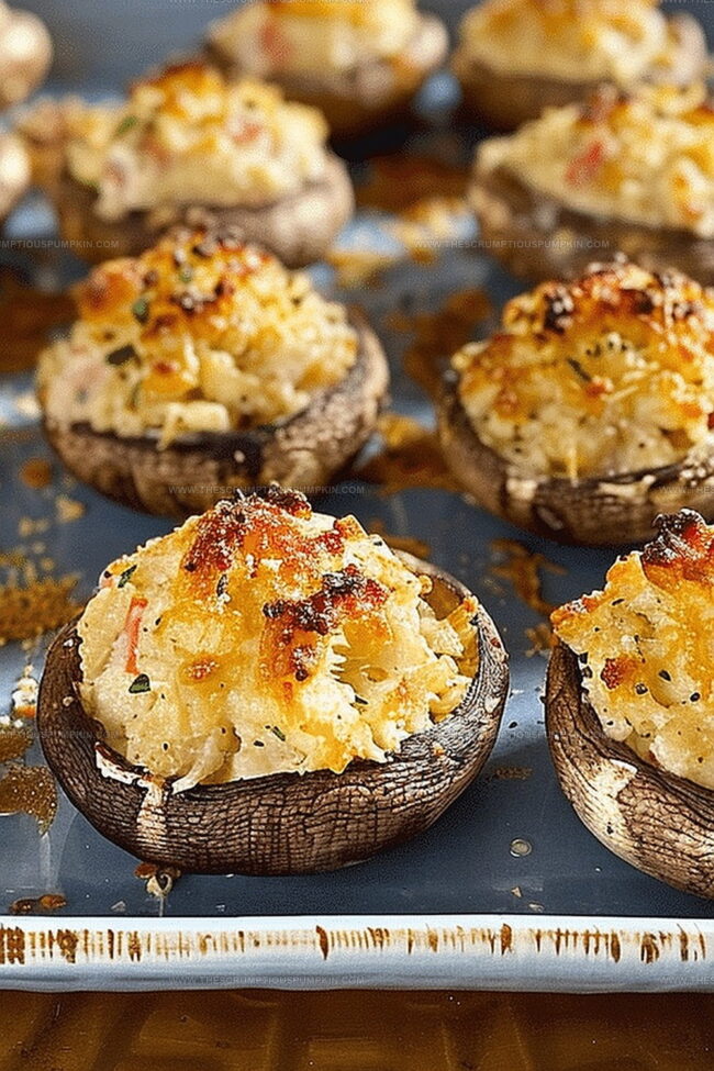 Creamy Crab Stuffed Mushrooms Bursting with Flavor