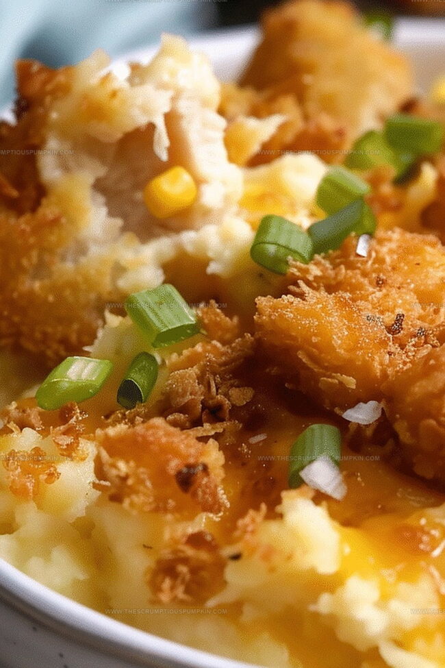Mashed Potato Casserole with Crispy Chicken That Everyone Will Love