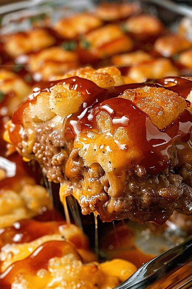 Cheesy Tater Tot Meatloaf Casserole For Families