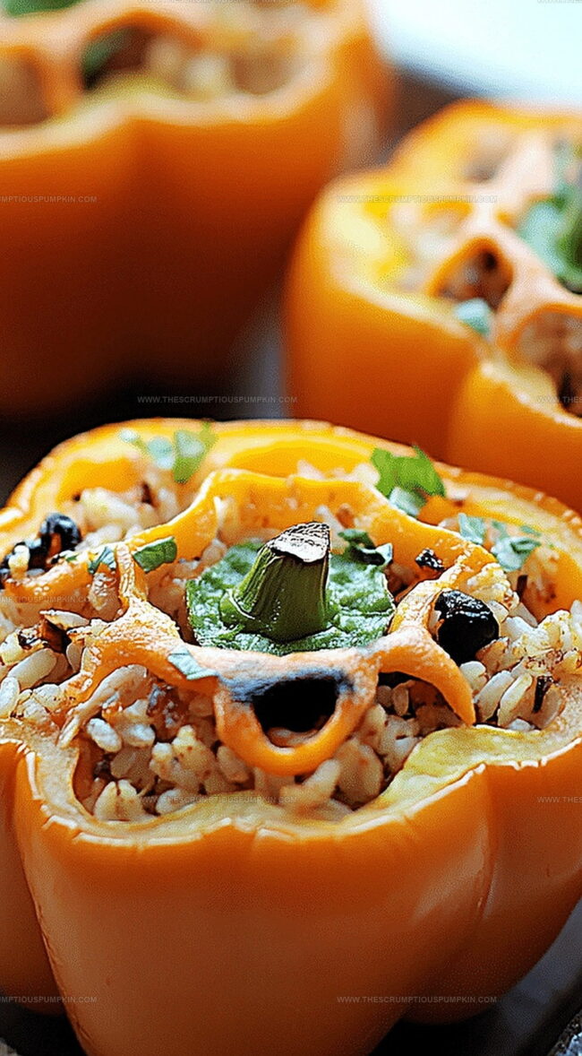 Shredded Chicken & Rice Stuffed Peppers That Impress