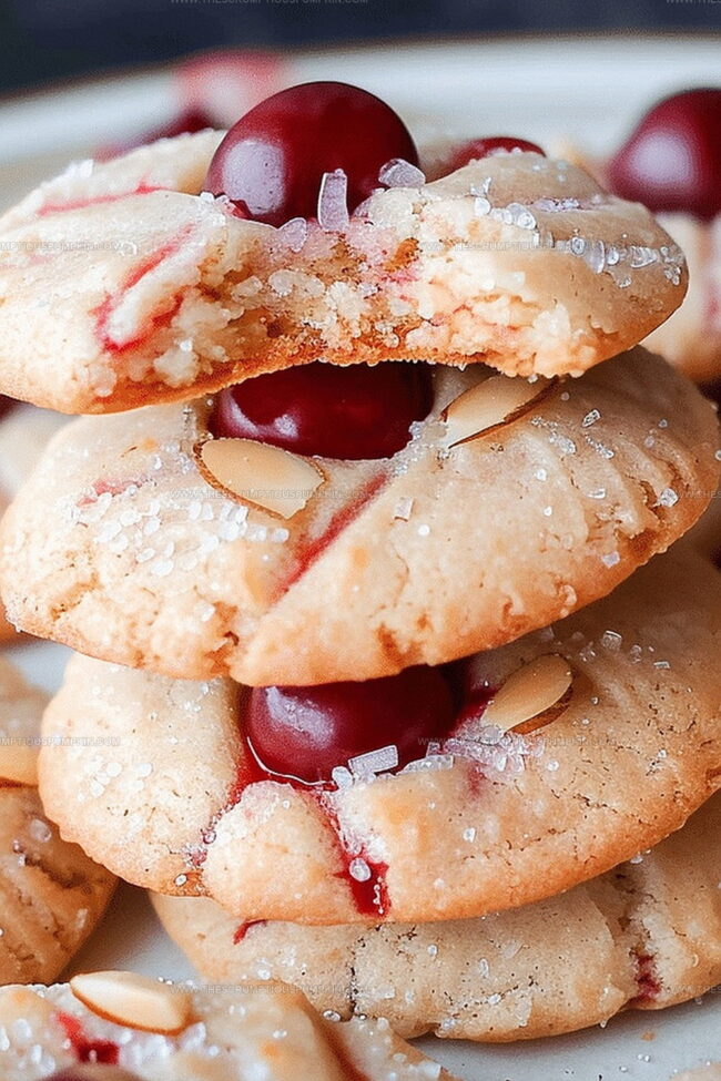 Cherry Almond Shortbread Cookies That Melt in Your Mouth
