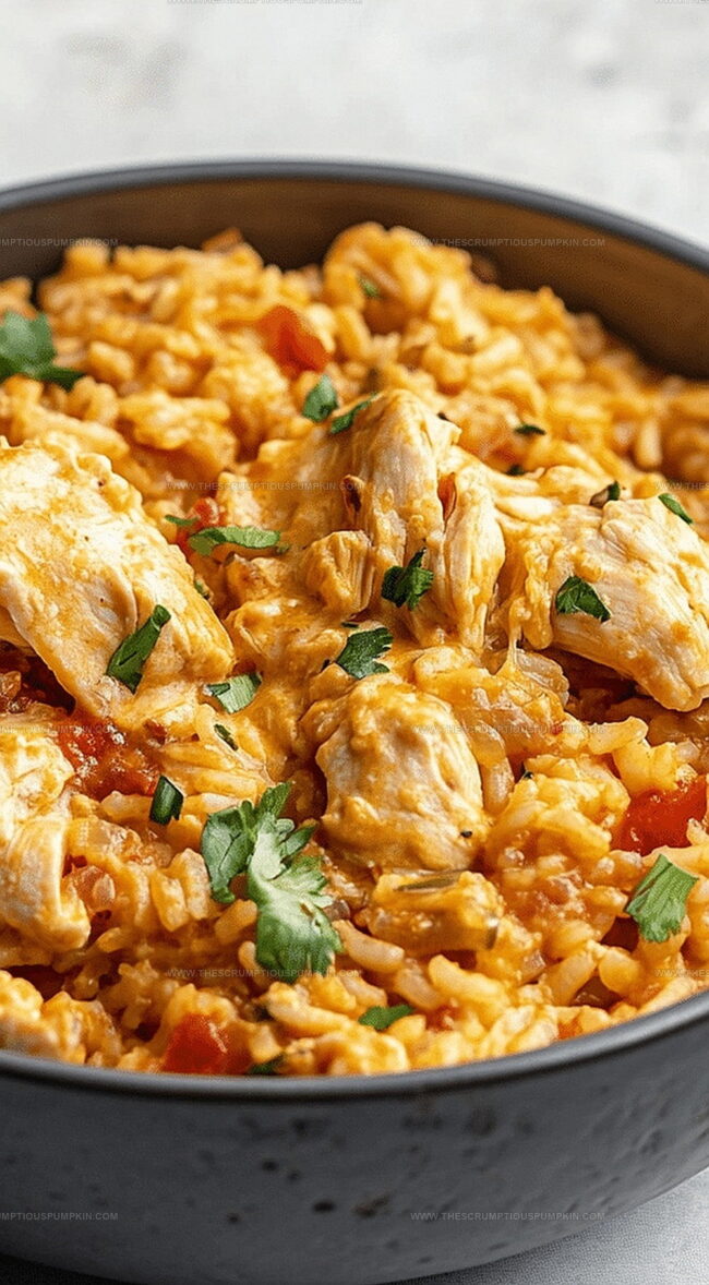 One Pot Queso Chicken and Rice Made Simple