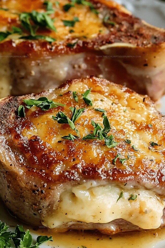 Stuffed Pork Chops with Smoked Gouda and Bacon Twist