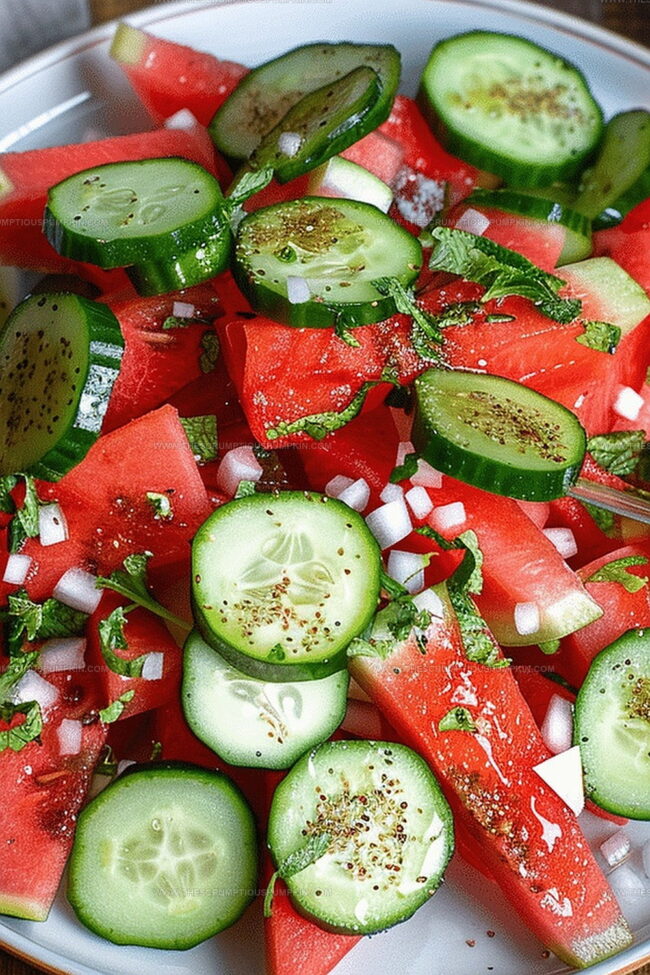 Watermelon and Cucumber Salad That’s Cool and Crisp