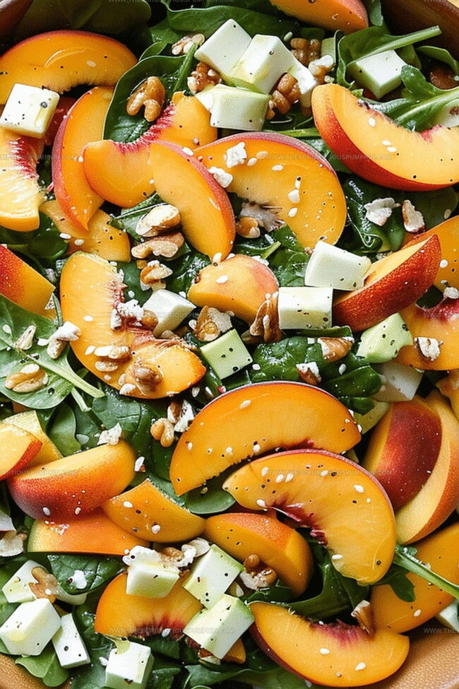 Summer Peach Spinach Salad That’s Light and Delicious