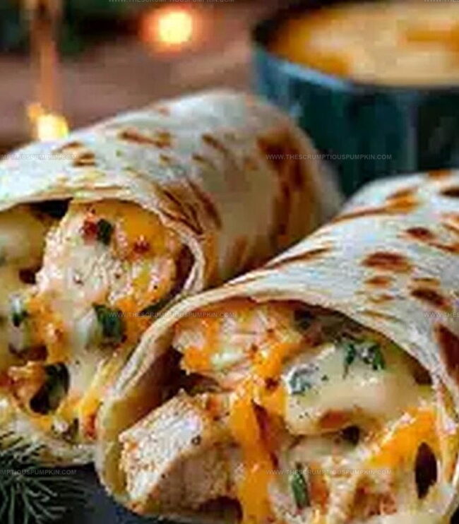 Cheesy Garlic Chicken Wraps Step Guide