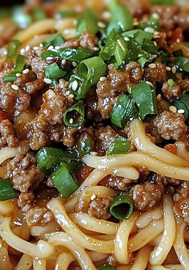 How to Make Mongolian Ground Beef Noodles
