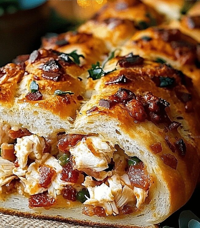 How To Make Chicken Bacon Ranch Stuffed Bread Step By Step