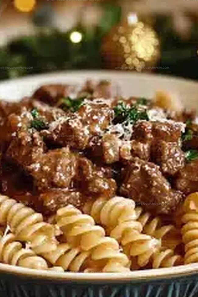 What Makes Beef And Rotini In Garlic Parmesan Sauce Great