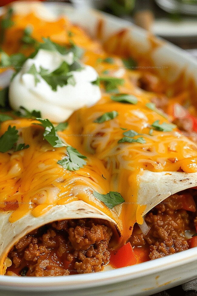 Oven Baked Beef Enchiladas - Cheesy and Irresistible