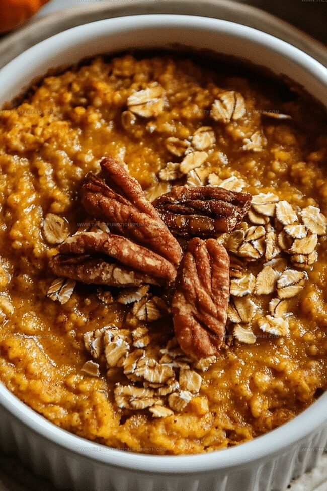 Pumpkin Baked Oatmeal with Warm Spices