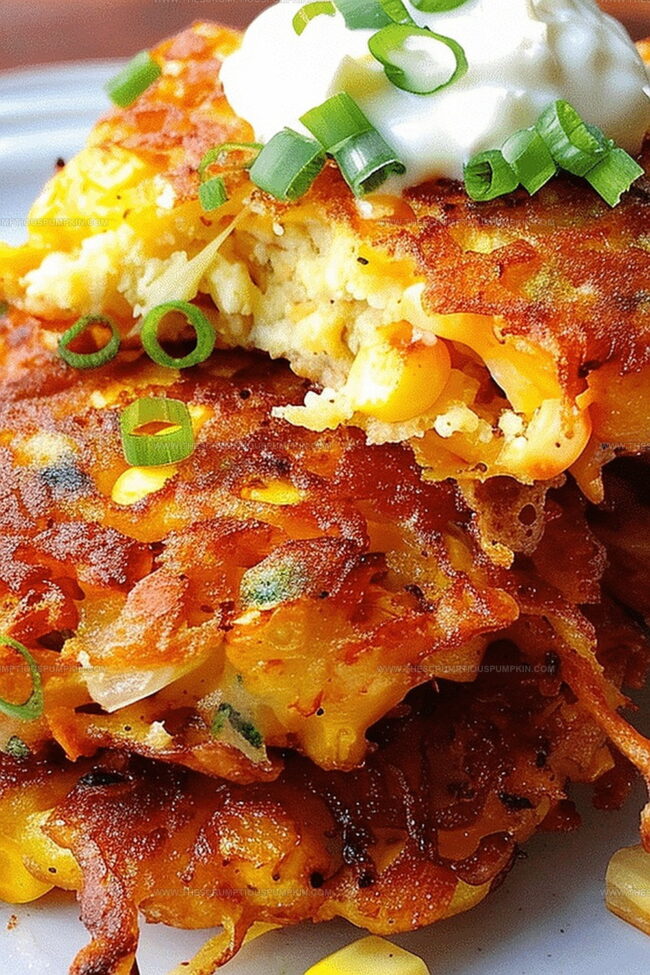 Cheesy Corn Fritters Everyone Fights For