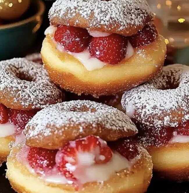 How To Make Strawberry Cheesecake Stuffed Donuts At Home