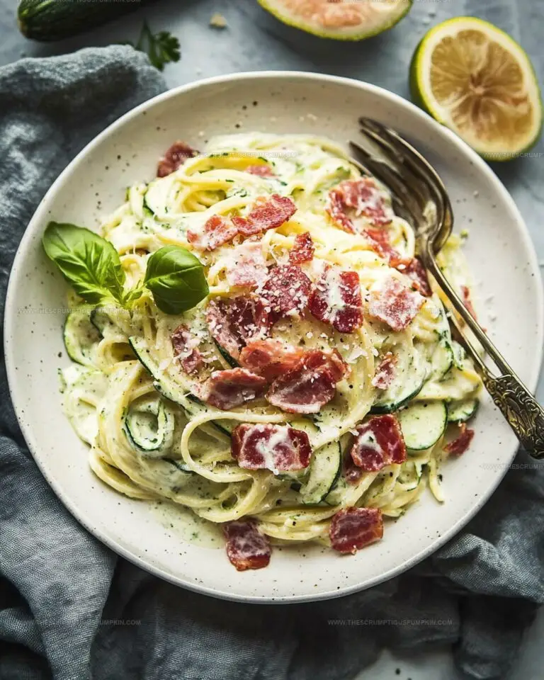 2616871 Creamy Courgette Bacon Pasta Recipe