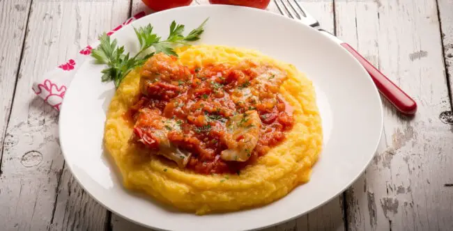 Polenta Con Il Merluzzo